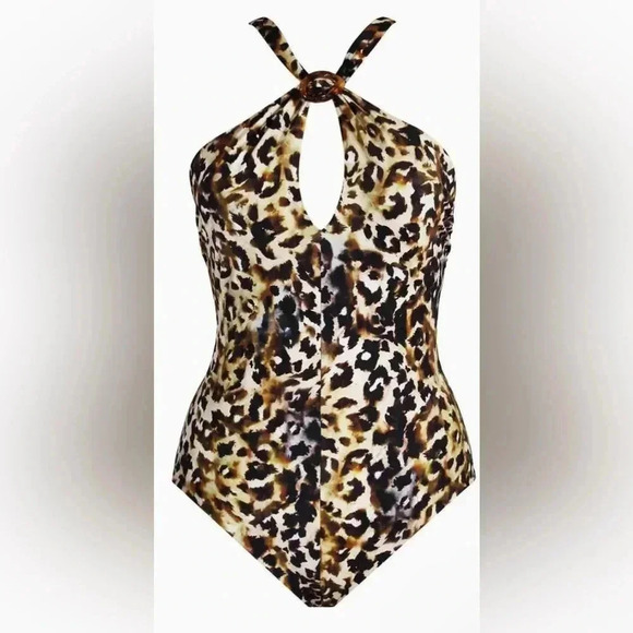 Amoressa Obsessed Elepha One Piece Swimsuit Size 8 - Picture 6 of 10